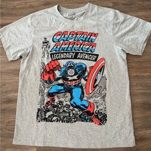 Marvel Gray Captain America Tee